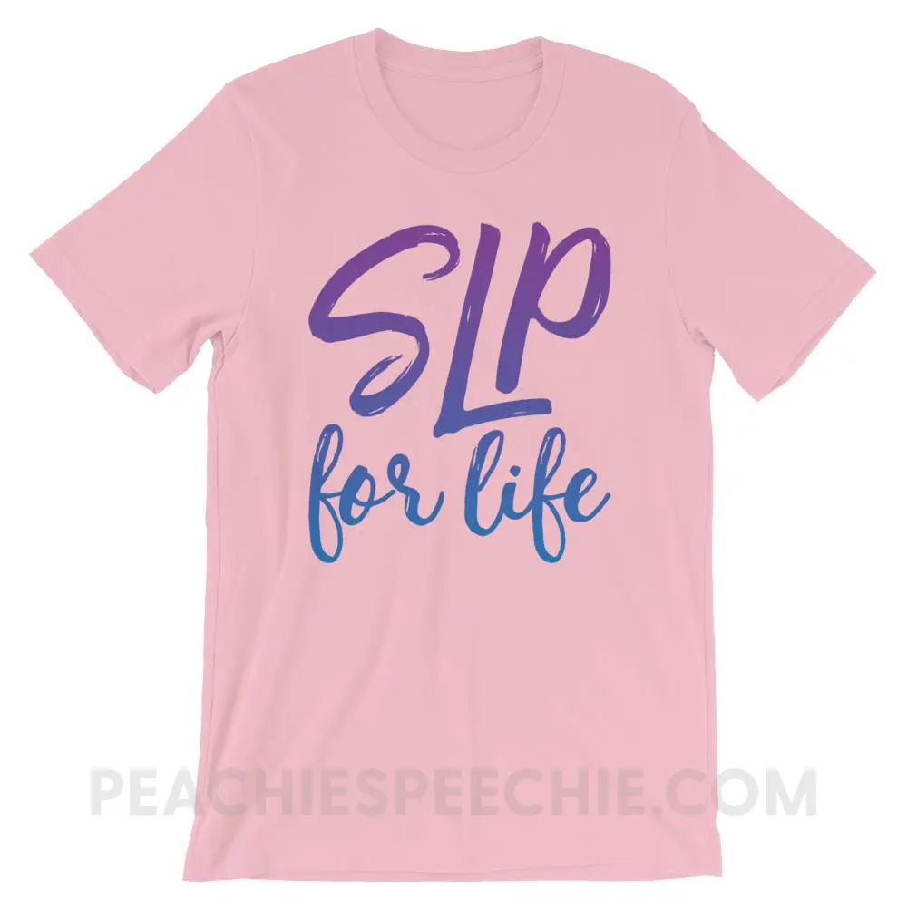 SLP For Life Premium Soft Tee - Pink / S - T-Shirts & Tops peachiespeechie.com