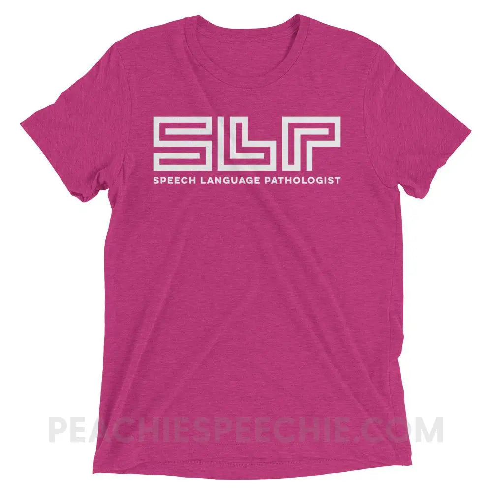 SLP Lines Tri-Blend Tee - Berry Triblend / XS - T-Shirts & Tops peachiespeechie.com