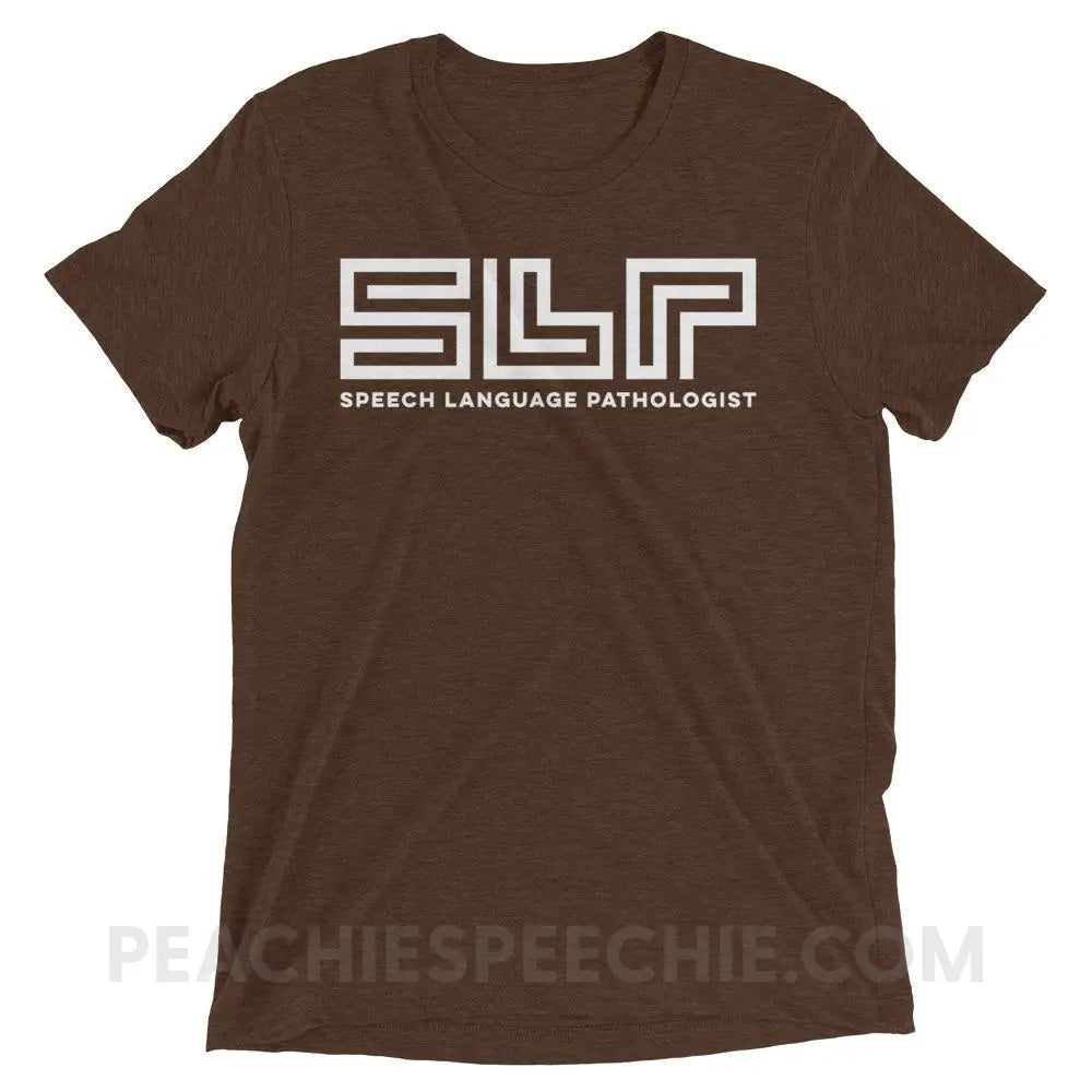 SLP Lines Tri-Blend Tee - Brown Triblend / XS - T-Shirts & Tops peachiespeechie.com