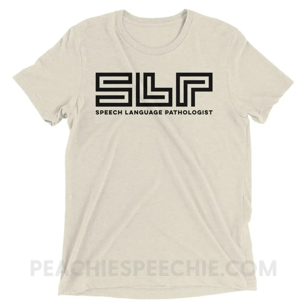 SLP Lines Tri-Blend Tee - Oatmeal Triblend / XS - T-Shirts & Tops peachiespeechie.com