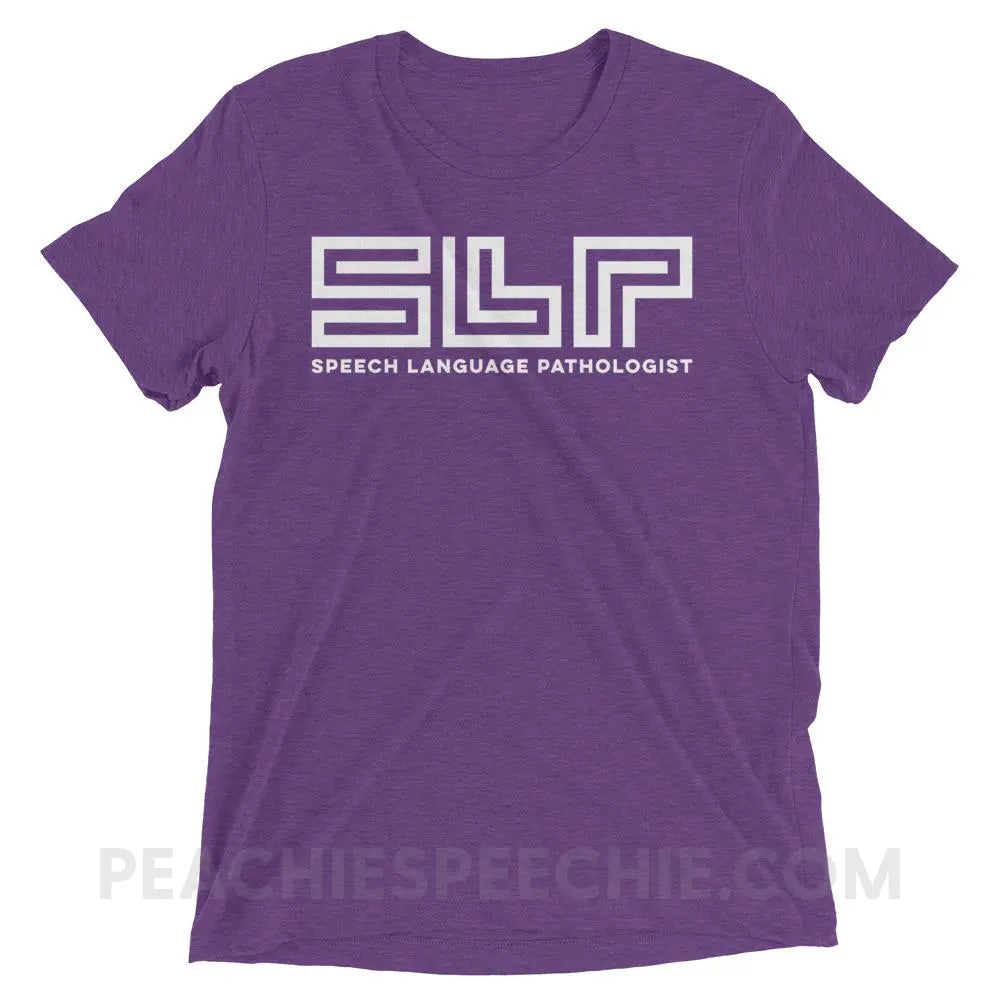 SLP Lines Tri-Blend Tee - Purple Triblend / XS - T-Shirts & Tops peachiespeechie.com