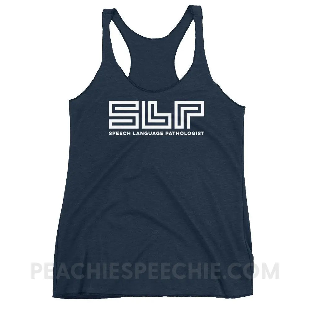 SLP Lines Tri-Blend Racerback - Vintage Navy / XS - T-Shirts & Tops peachiespeechie.com