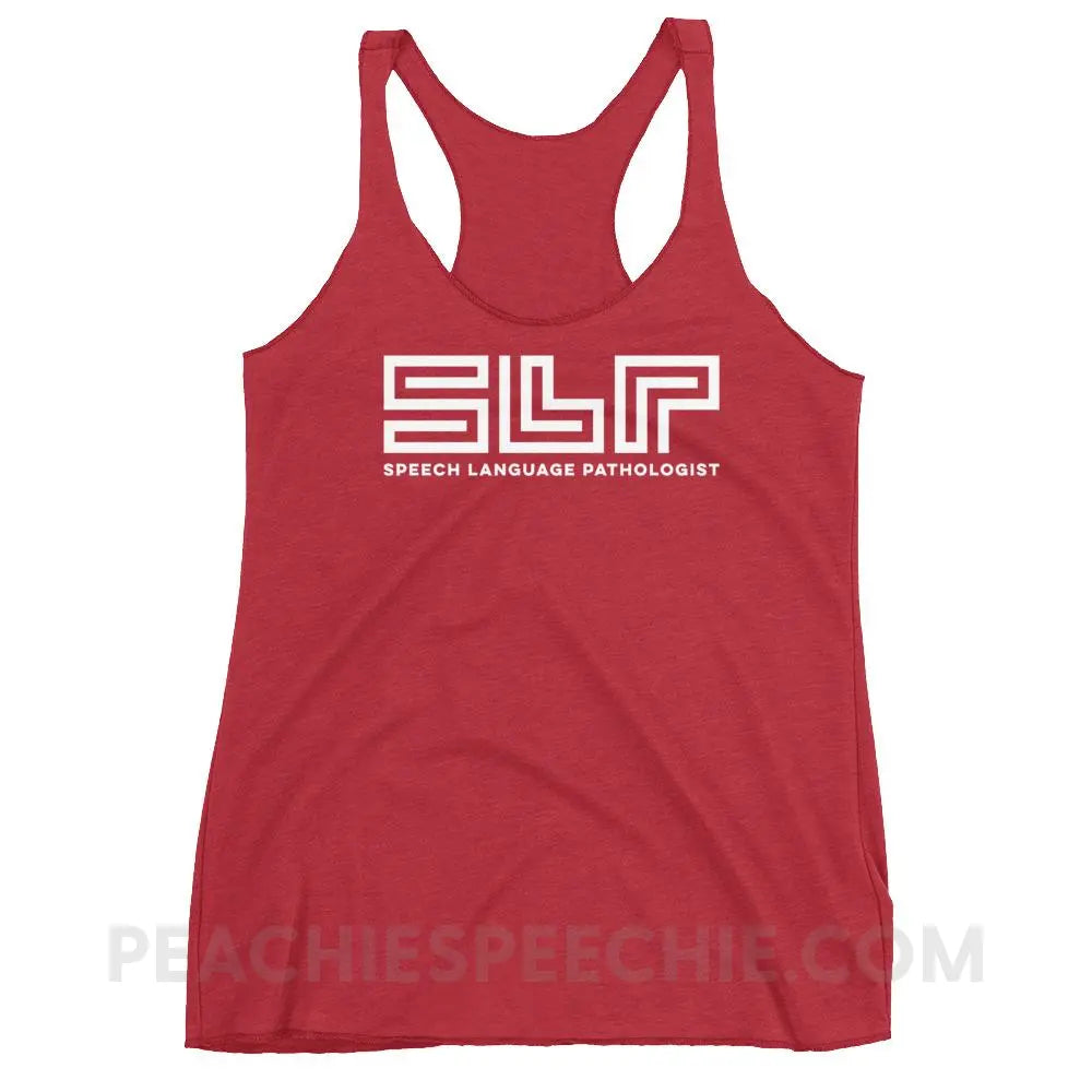 SLP Lines Tri-Blend Racerback - Vintage Red / XS - T-Shirts & Tops peachiespeechie.com
