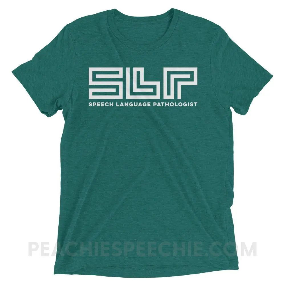 SLP Lines Tri-Blend Tee - Teal Triblend / XS - T-Shirts & Tops peachiespeechie.com
