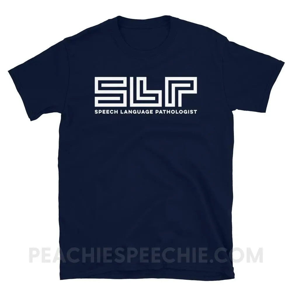 SLP Lines Classic Tee - Navy / S - T-Shirts & Tops peachiespeechie.com