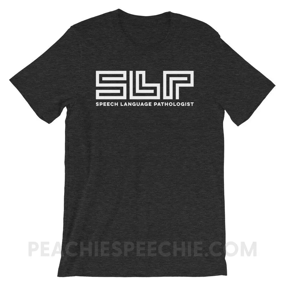 SLP Lines Premium Soft Tee - Dark Grey Heather / XS - T-Shirts & Tops peachiespeechie.com