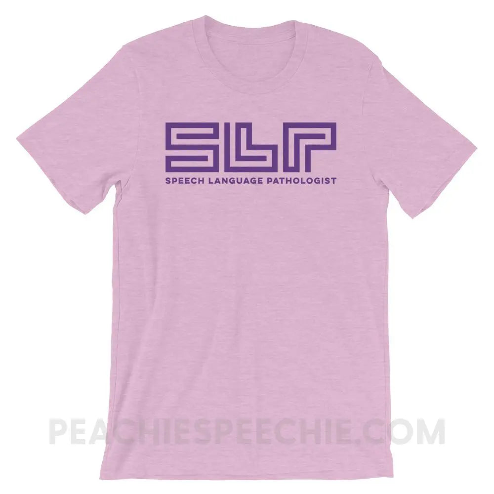 SLP Lines Premium Soft Tee - Heather Prism Lilac / XS - T-Shirts & Tops peachiespeechie.com