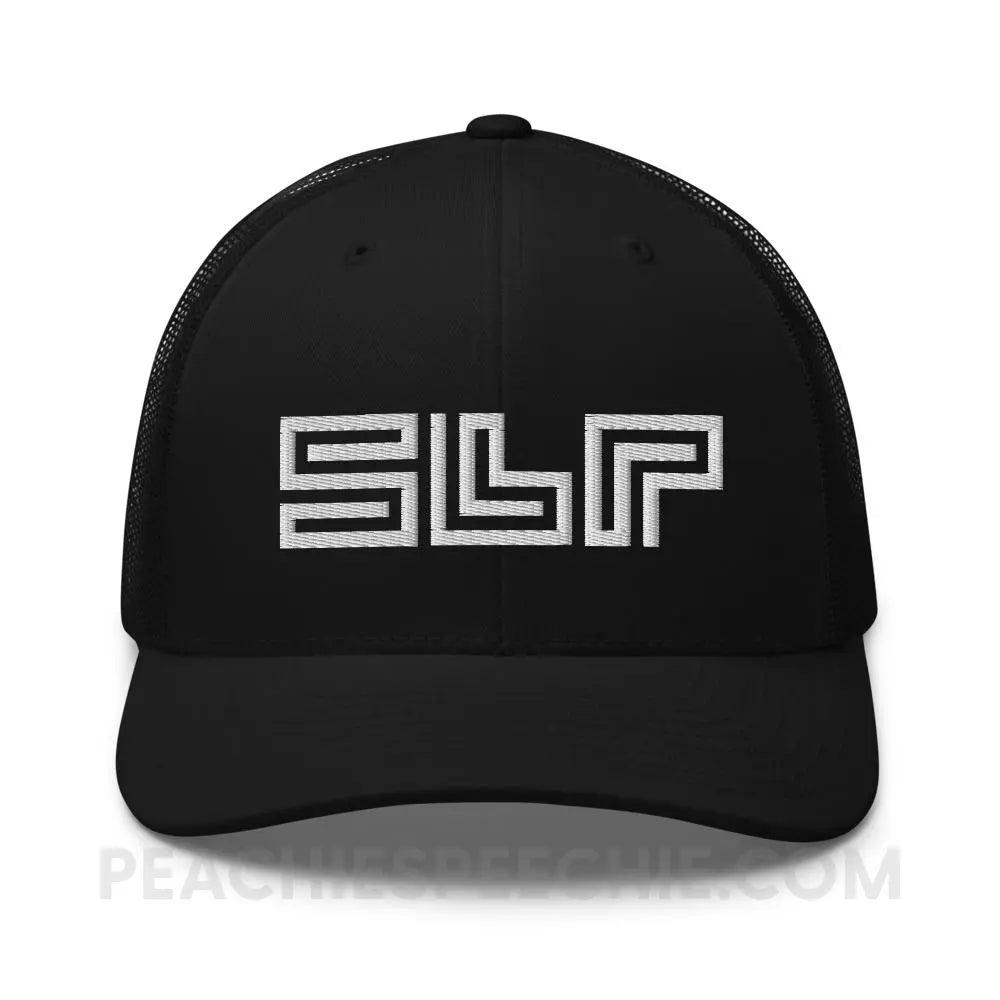 SLP Lines Trucker Hat - Black - Hats peachiespeechie.com
