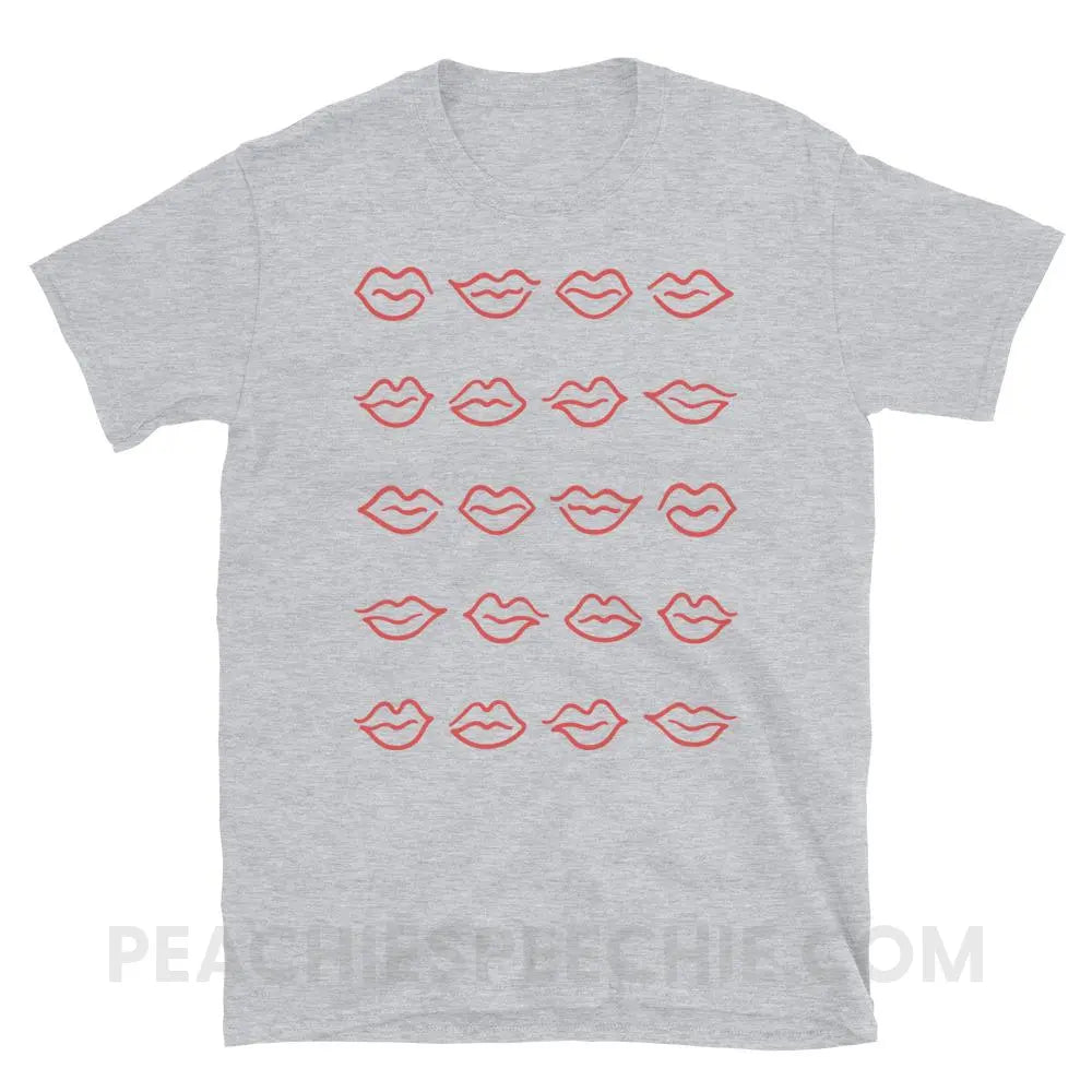 Lips Classic Tee - Sport Grey / S - T-Shirts & Tops peachiespeechie.com
