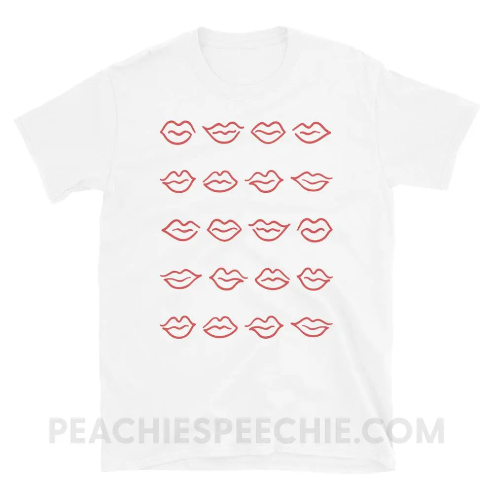 Lips Classic Tee - White / S - T-Shirts & Tops peachiespeechie.com