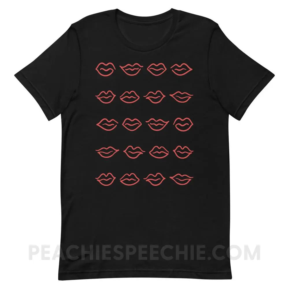 Lips Premium Soft Tee - Black / XS - T-Shirts & Tops peachiespeechie.com