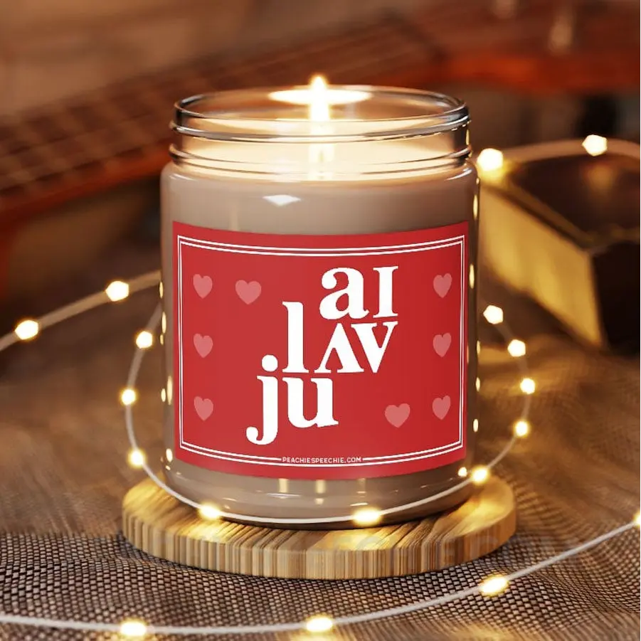 I Love You (in IPA) Candle - Home Decor peachiespeechie.com