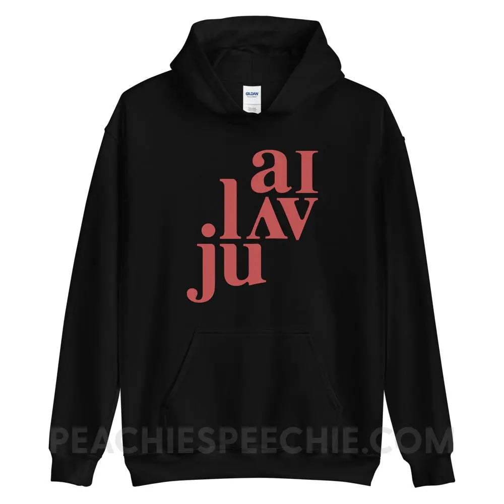 I Love You (in IPA) Classic Hoodie - Black / S - peachiespeechie.com