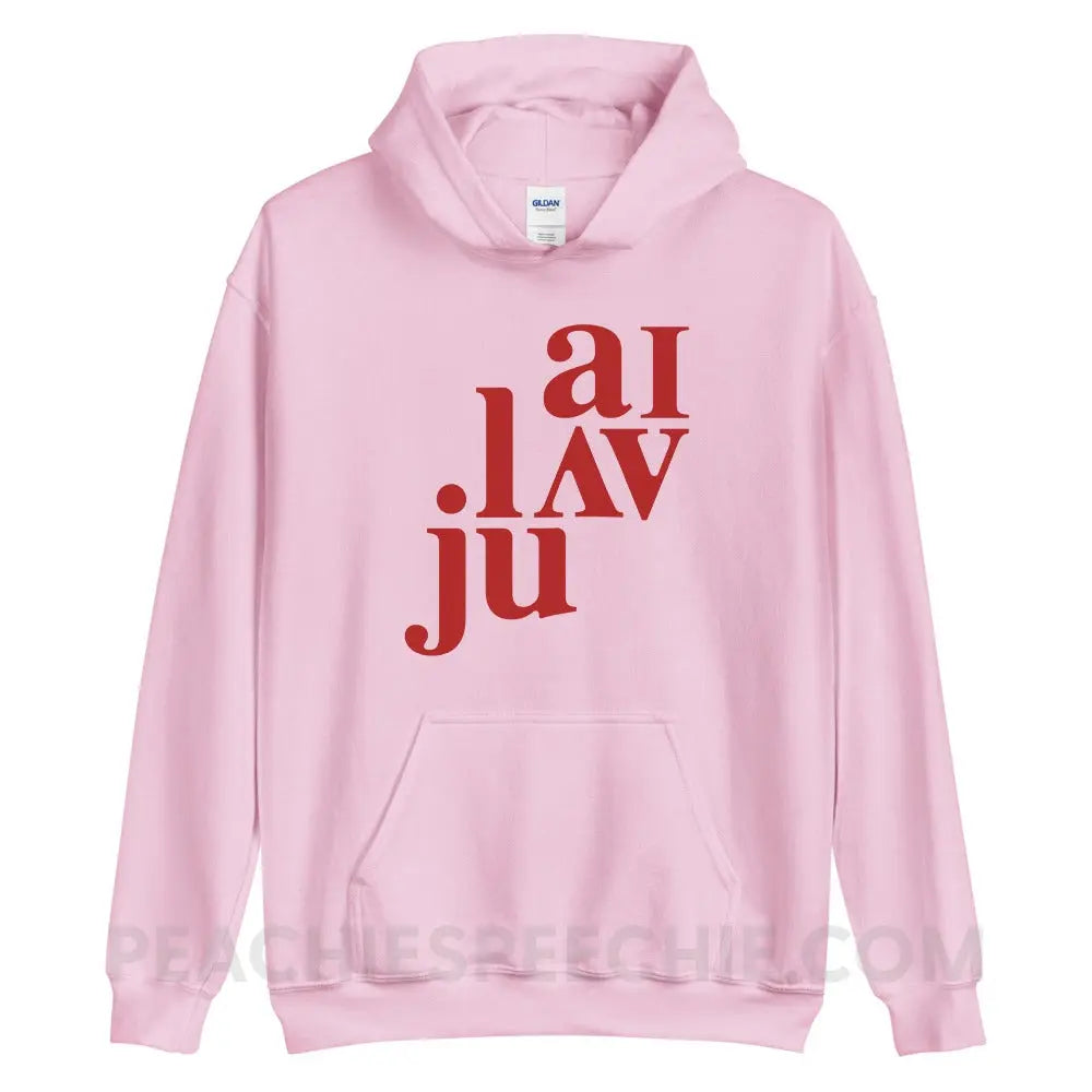 I Love You (in IPA) Classic Hoodie - Light Pink / S - peachiespeechie.com