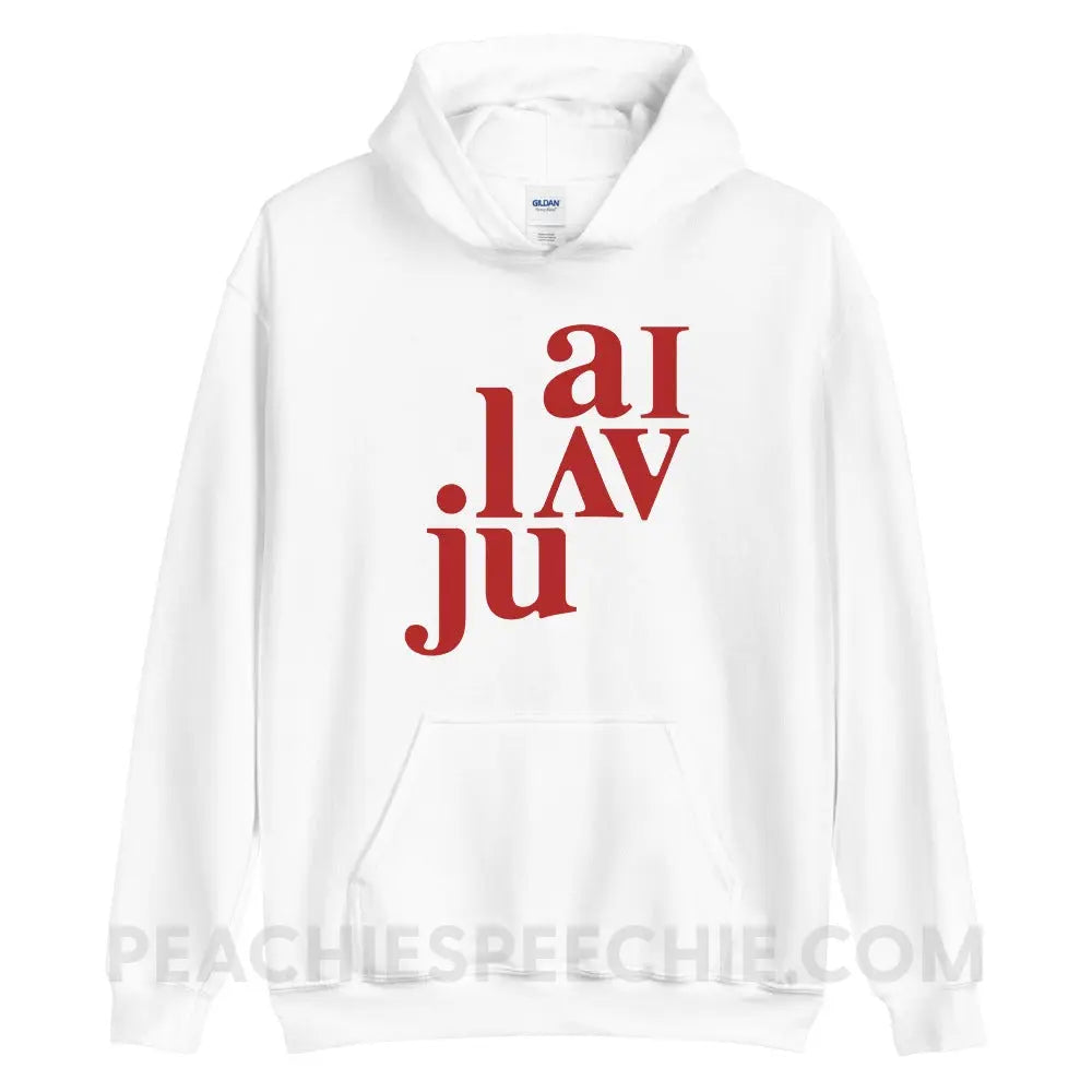 I Love You (in IPA) Classic Hoodie - White / S - peachiespeechie.com