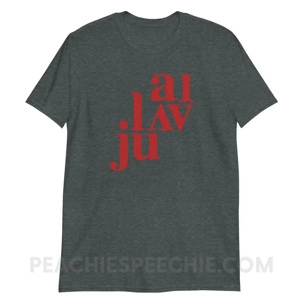 I Love You (in IPA) Classic Tee - Dark Heather / S - peachiespeechie.com