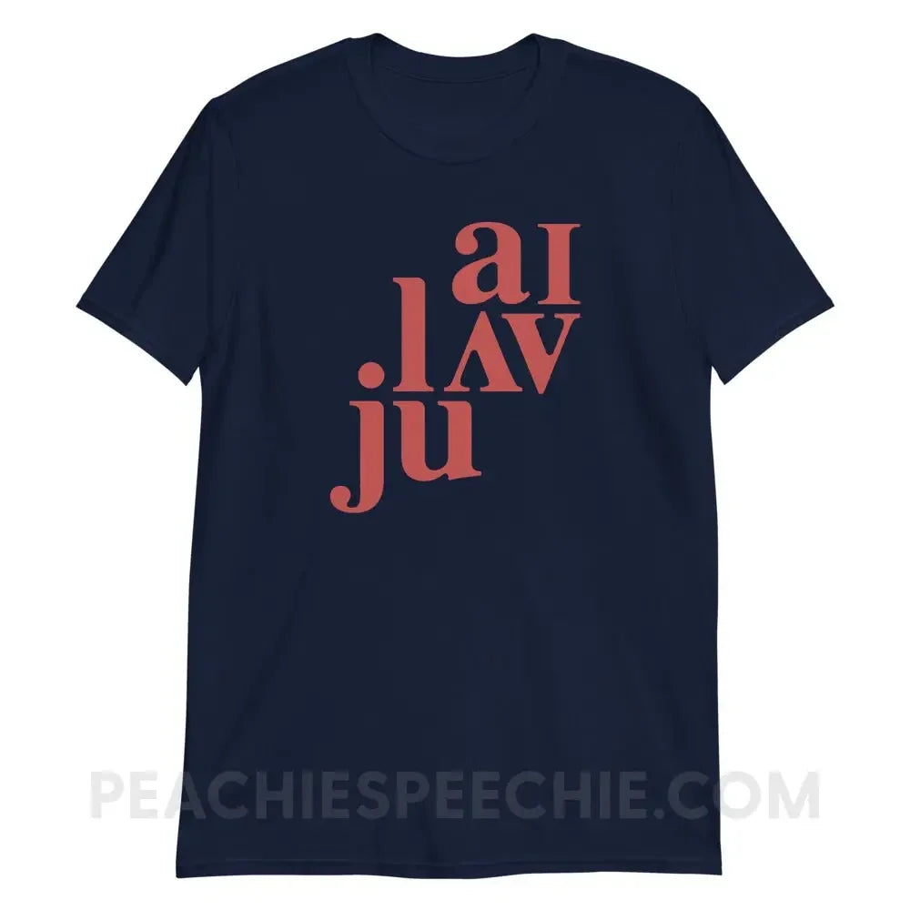 I Love You (in IPA) Classic Tee - Navy / S - peachiespeechie.com