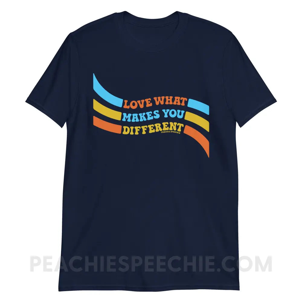 Love What Makes You Different™ Classic Tee - Navy / S peachiespeechie.com