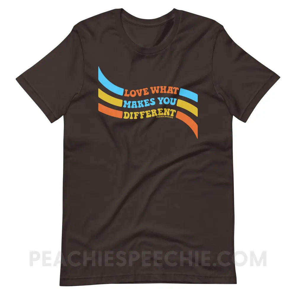 Love What Makes You Different™ Premium Soft Tee - Brown / S - peachiespeechie.com