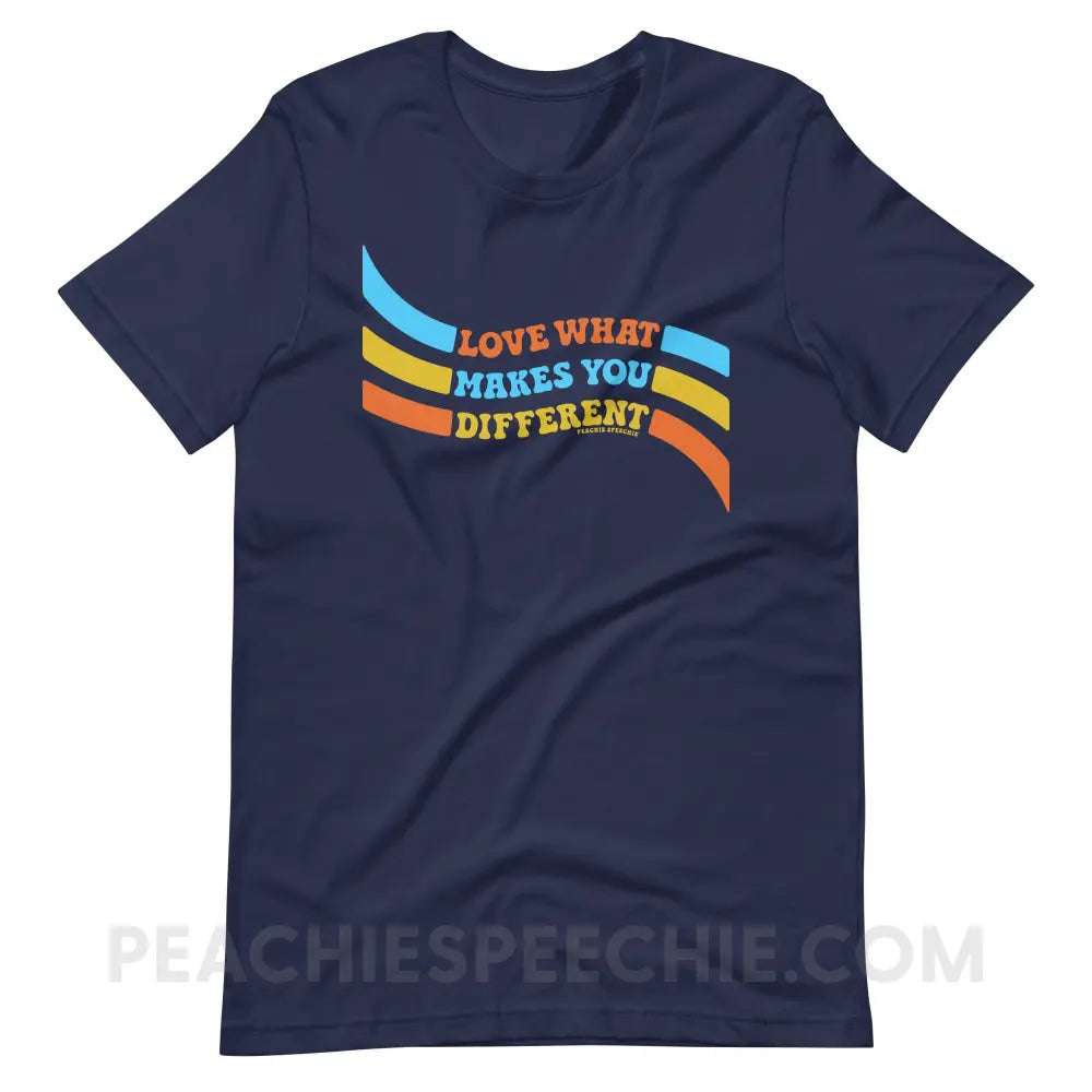 Love What Makes You Different™ Premium Soft Tee - Navy / XS - peachiespeechie.com