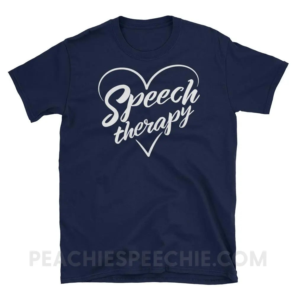 Love Speech Classic Tee - Navy / S - T-Shirts & Tops peachiespeechie.com