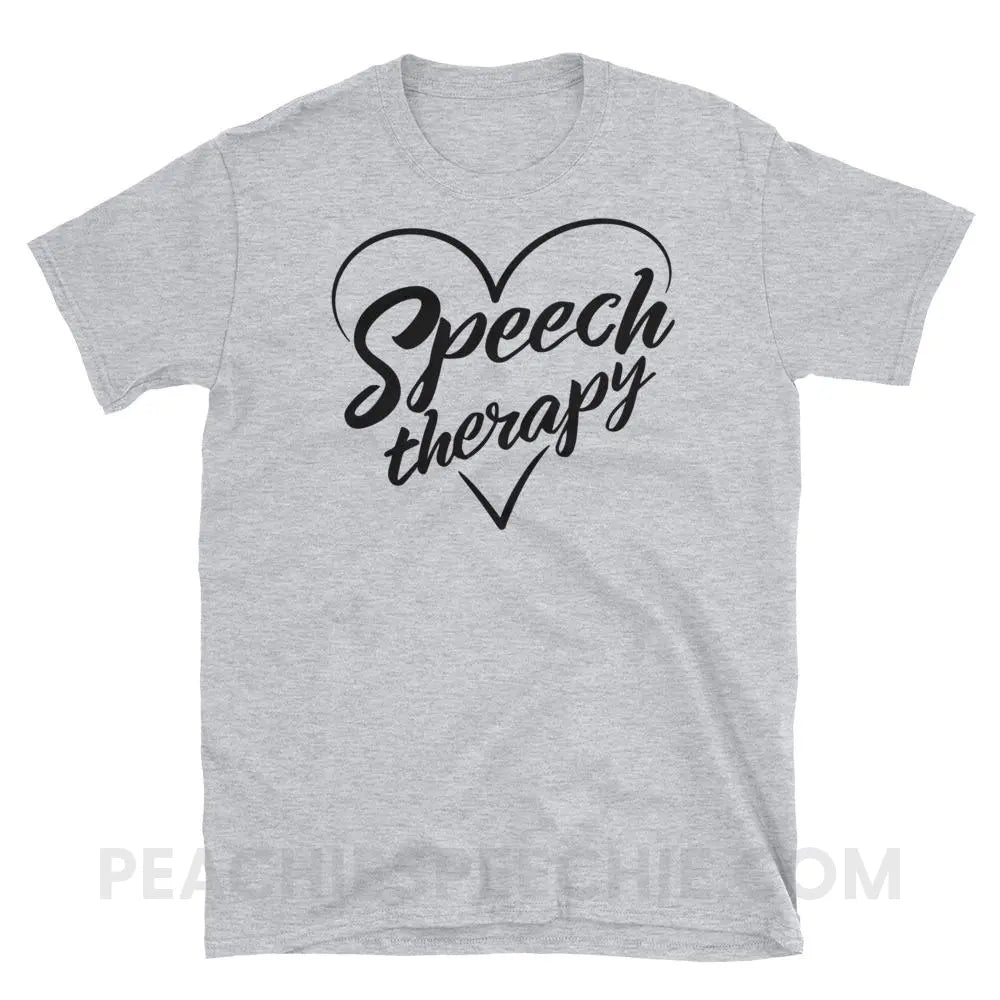 Love Speech Classic Tee - Sport Grey / S - T-Shirts & Tops peachiespeechie.com