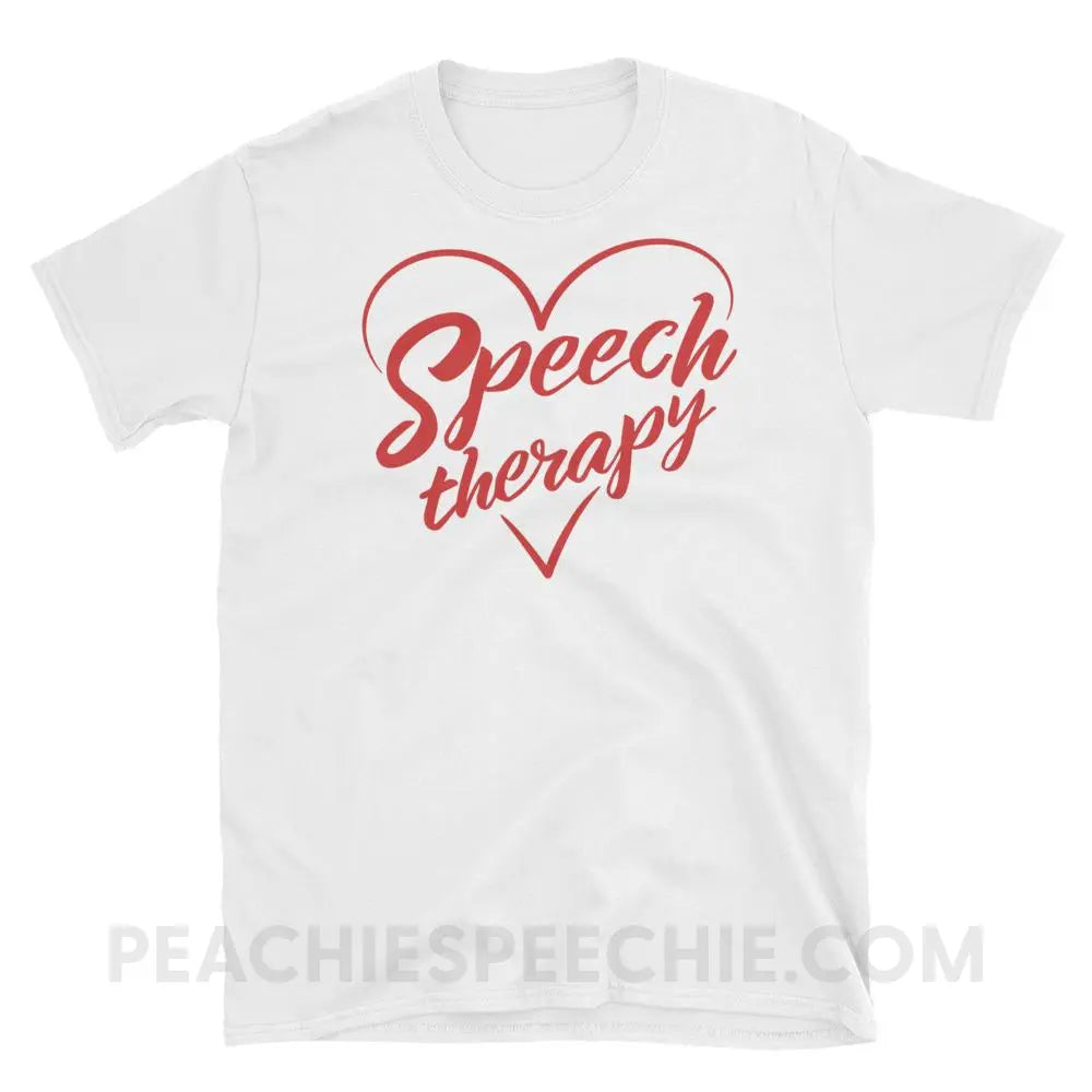 Love Speech Classic Tee - White / S - T-Shirts & Tops peachiespeechie.com
