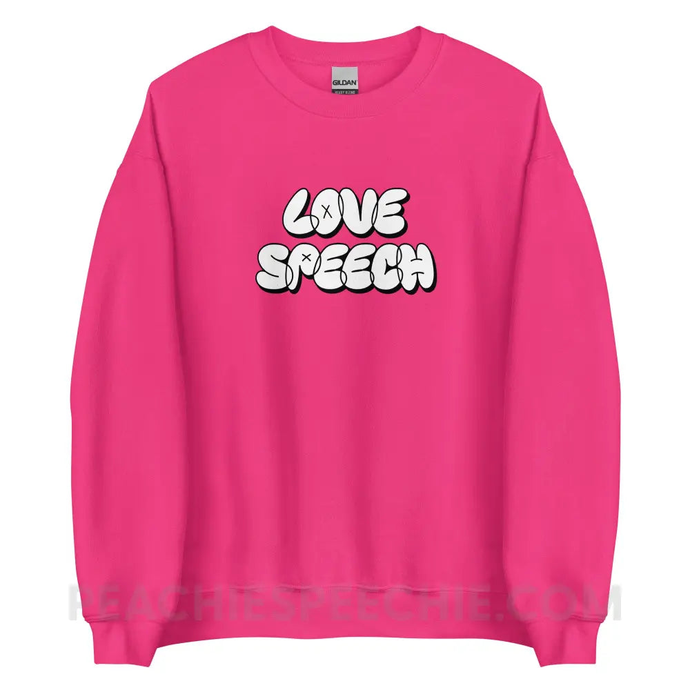 Love Speech Graffiti Classic Sweatshirt - peachiespeechie.com