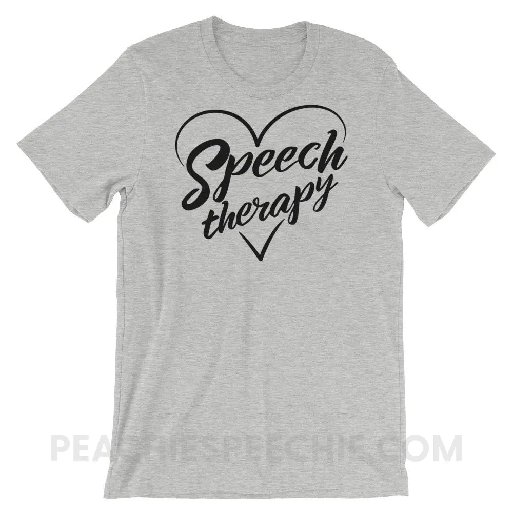 Love Speech Premium Soft Tee - Athletic Heather / S - T-Shirts & Tops peachiespeechie.com