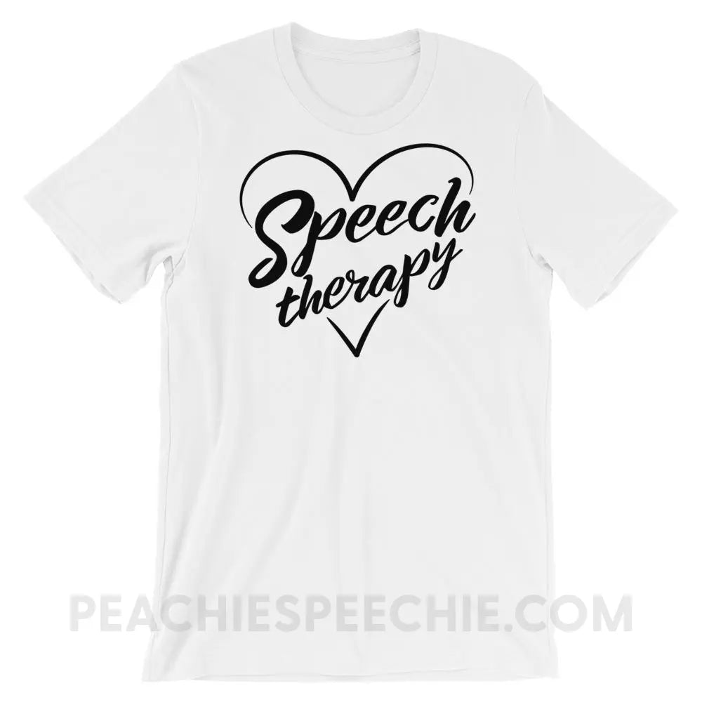 Love Speech Premium Soft Tee - White / XS - T-Shirts & Tops peachiespeechie.com