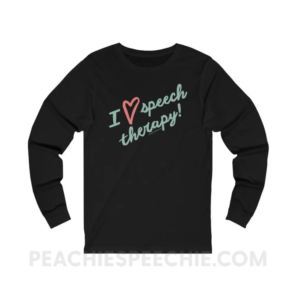 I Love Speech Therapy Premium Long Sleeve - Black / XS - Long-sleeve peachiespeechie.com