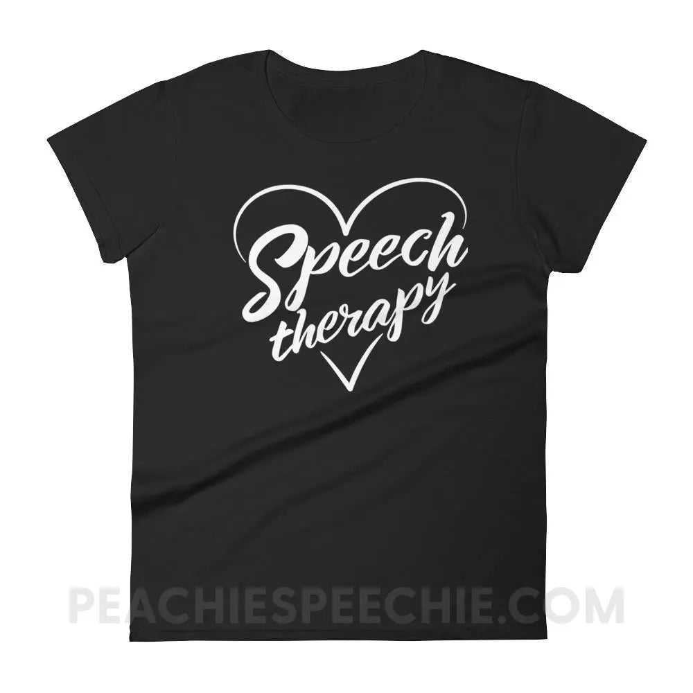 Love Speech Women’s Trendy Tee - Black / S T-Shirts & Tops peachiespeechie.com