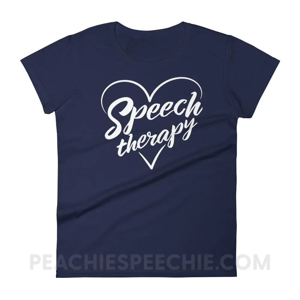 Love Speech Women’s Trendy Tee - Navy / S T-Shirts & Tops peachiespeechie.com