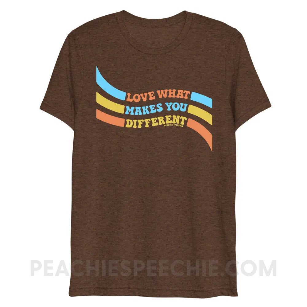 Love What Makes You Different™ Tri-Blend Tee - Brown Triblend / XS - peachiespeechie.com
