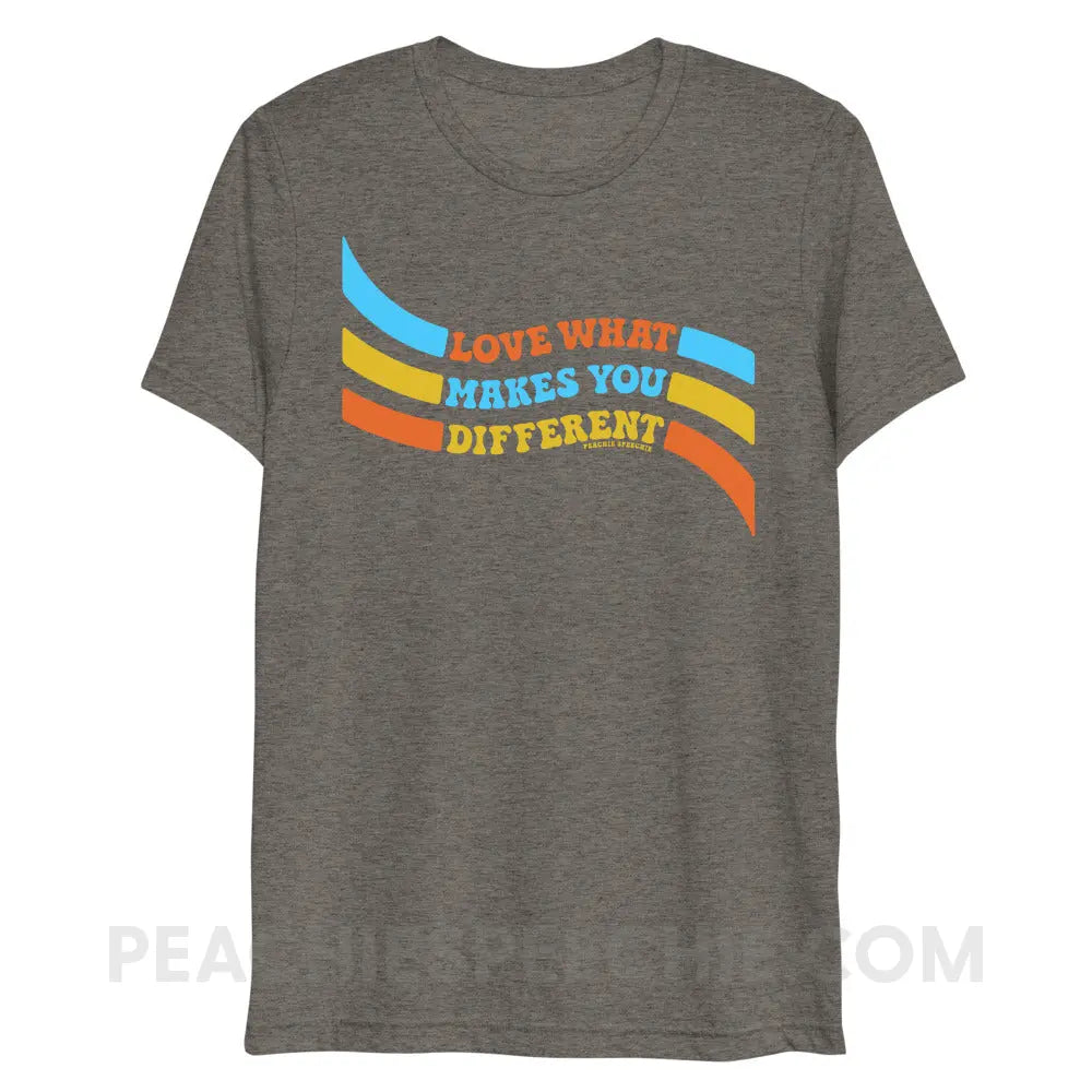 Love What Makes You Different™ Tri-Blend Tee - Grey Triblend / XS - peachiespeechie.com
