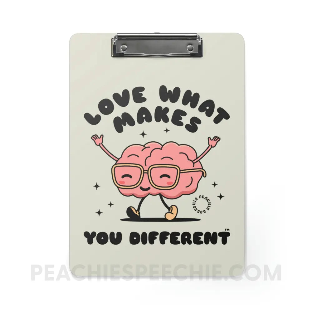 Love What Makes You Different Brain Character Clipboard - Home Decor peachiespeechie.com