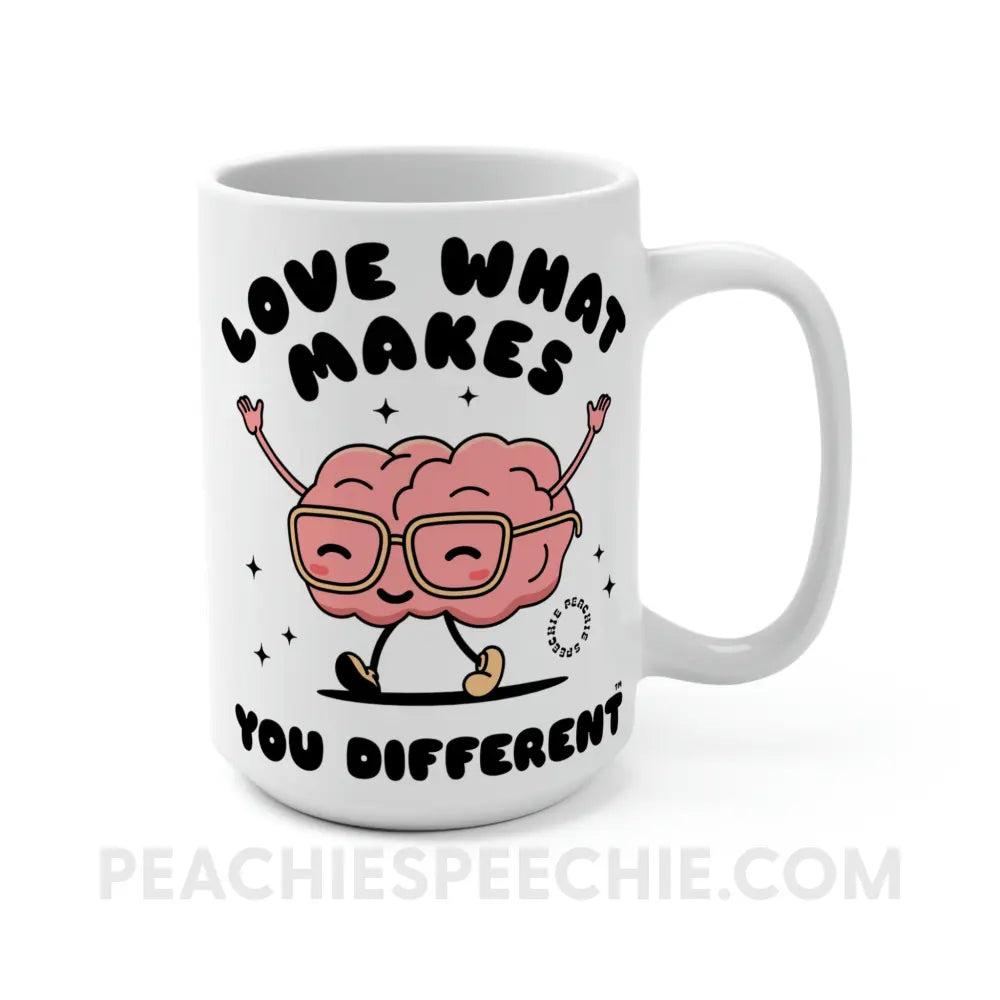Love What Makes You Different™ Brain Character Coffee Mug - 15oz - peachiespeechie.com