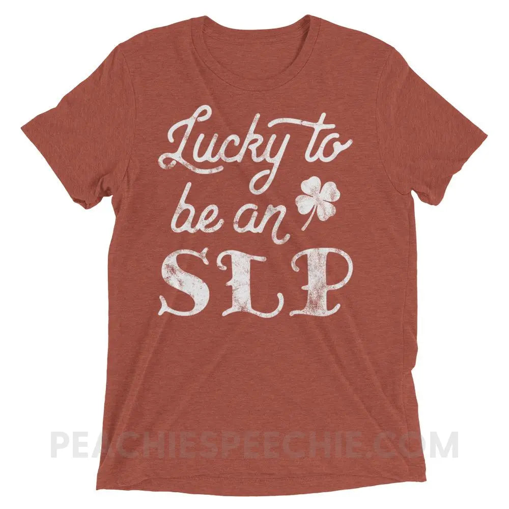 Lucky SLP Tri-Blend Tee - Clay Triblend / XS - T-Shirts & Tops peachiespeechie.com