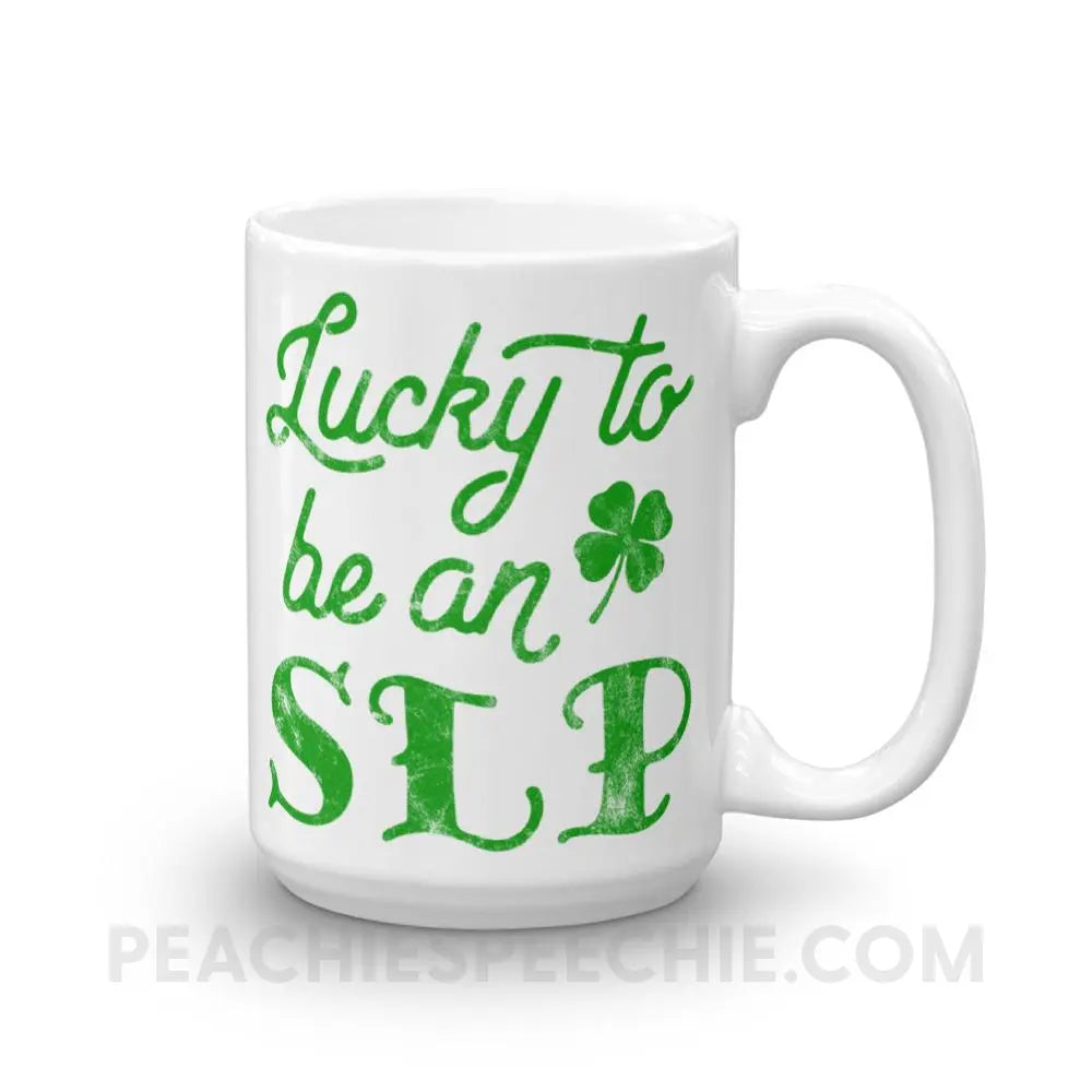Lucky SLP Coffee Mug - 15oz - Mugs peachiespeechie.com