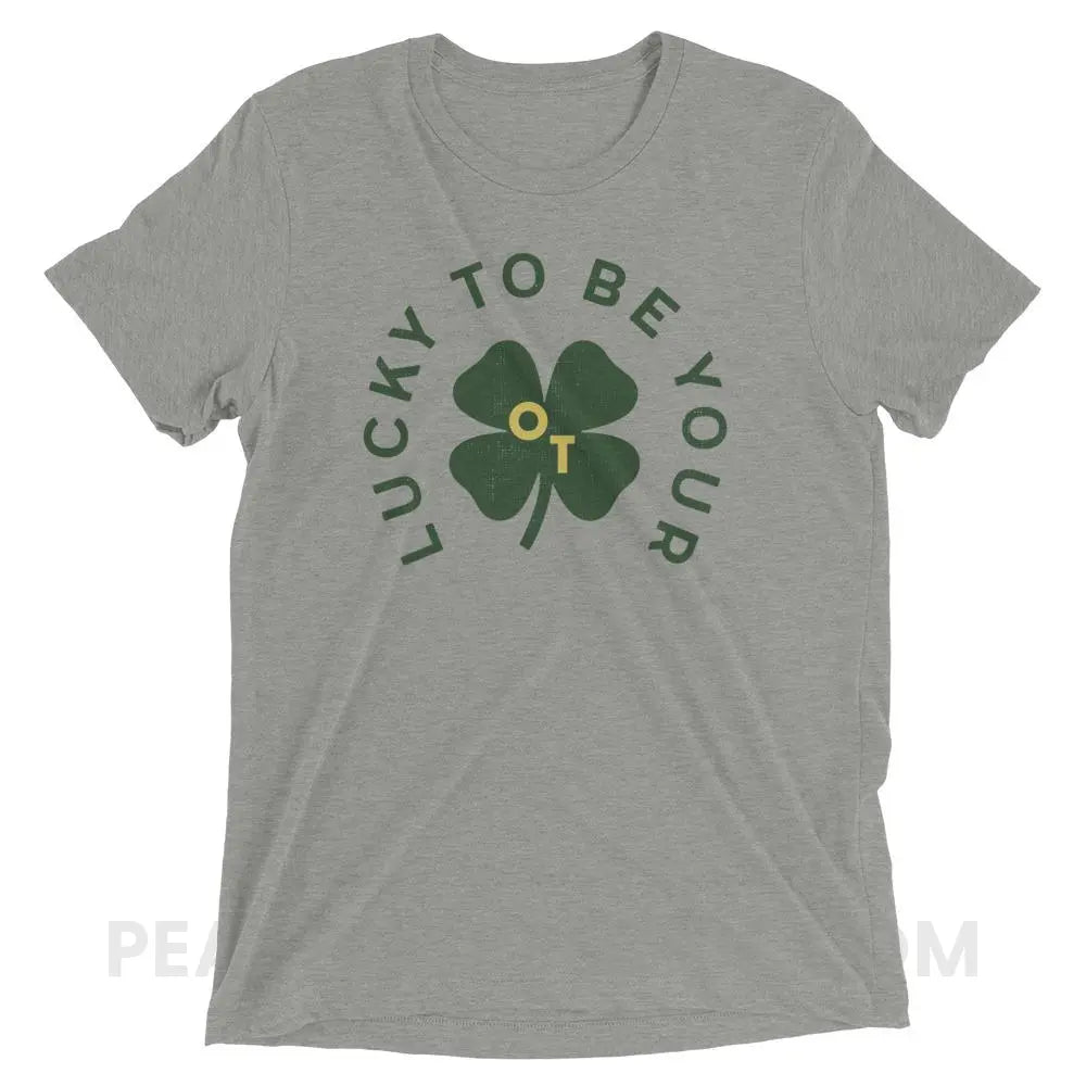Lucky To Be Your OT Tri - Blend Tee - Athletic Grey Triblend / XS T - Shirts & Tops peachiespeechie.com