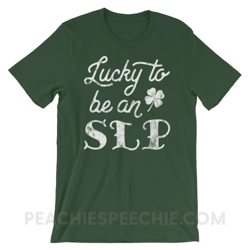 Lucky SLP Premium Soft Tee - Forest / S - T-Shirts & Tops peachiespeechie.com
