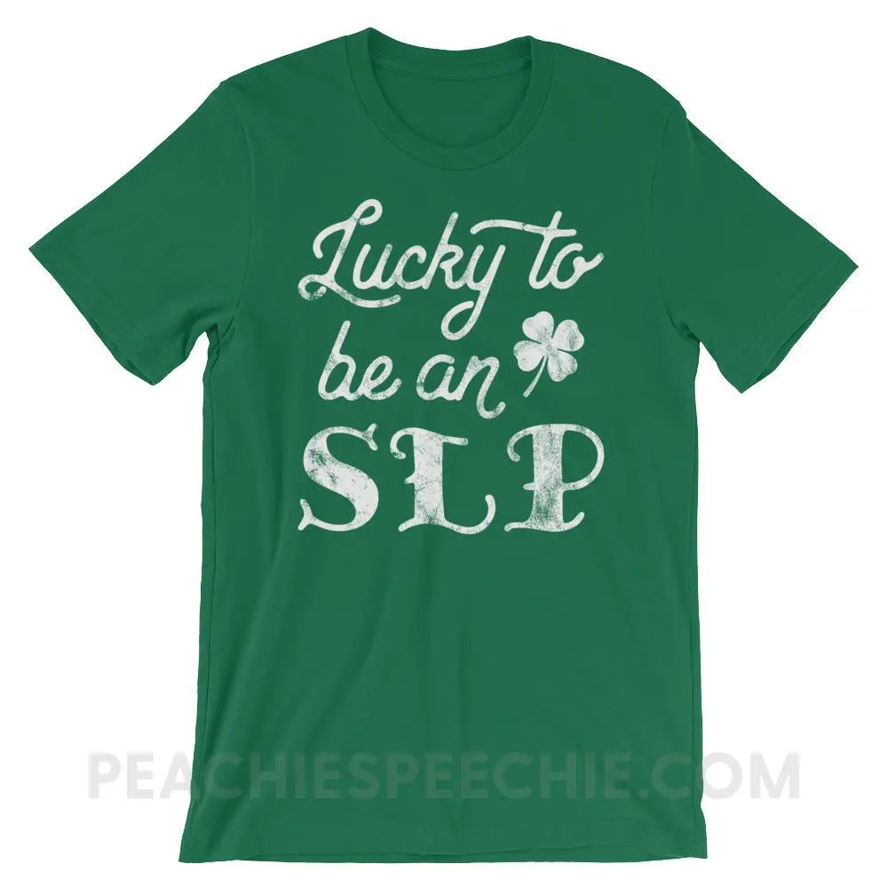 Lucky SLP Premium Soft Tee - Kelly / S - T-Shirts & Tops peachiespeechie.com