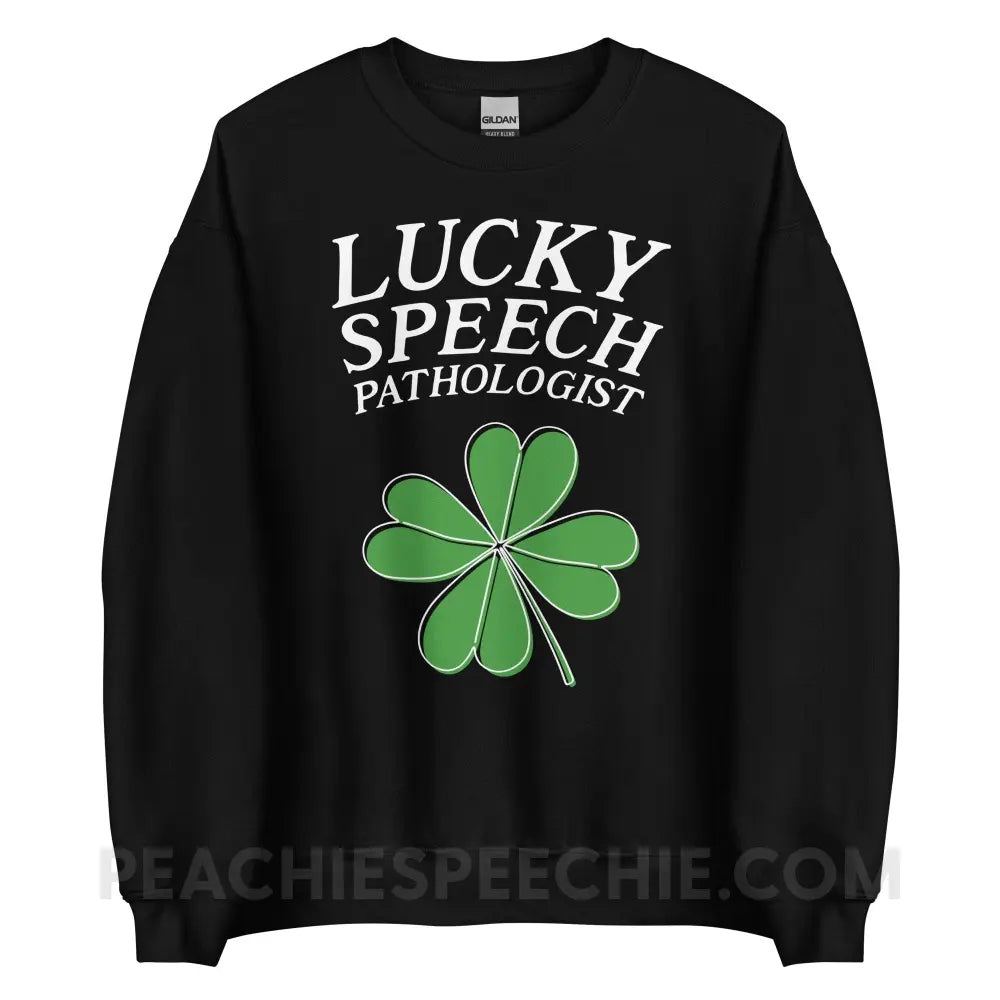 Lucky Speech Pathologist Classic Sweatshirt - Black / S - peachiespeechie.com