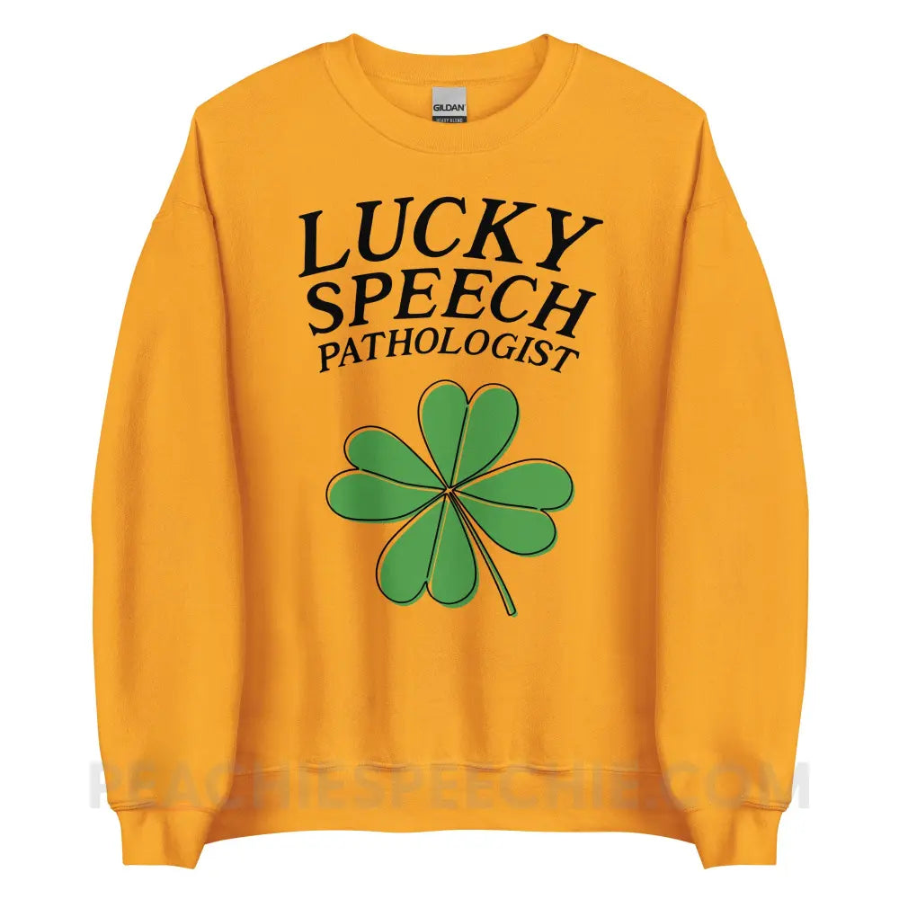 Lucky Speech Pathologist Classic Sweatshirt - Gold / S - peachiespeechie.com