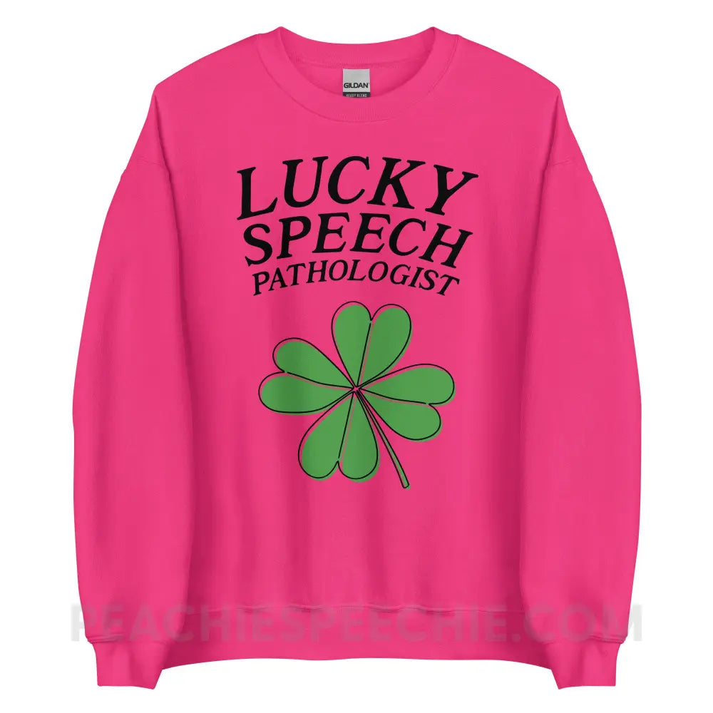 Lucky Speech Pathologist Classic Sweatshirt - Heliconia / S - peachiespeechie.com