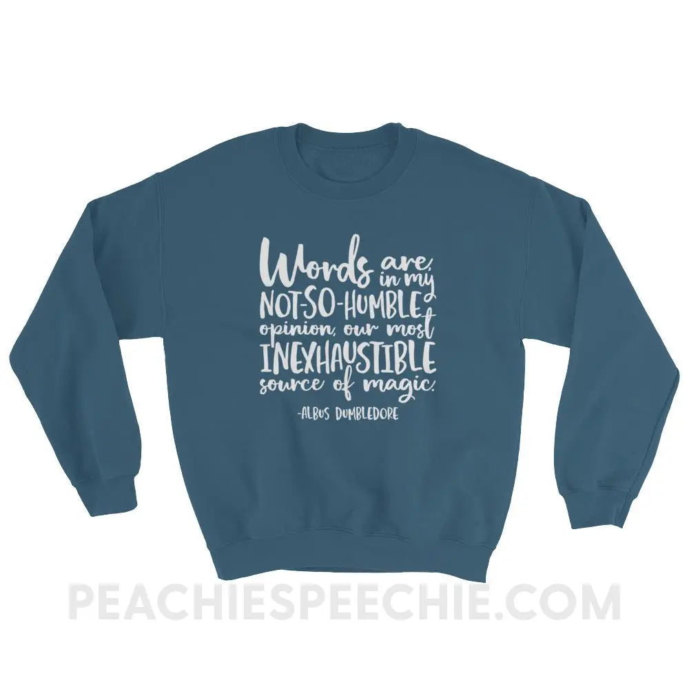 Magic Quote Classic Sweatshirt - Indigo Blue / S Hoodies & Sweatshirts peachiespeechie.com