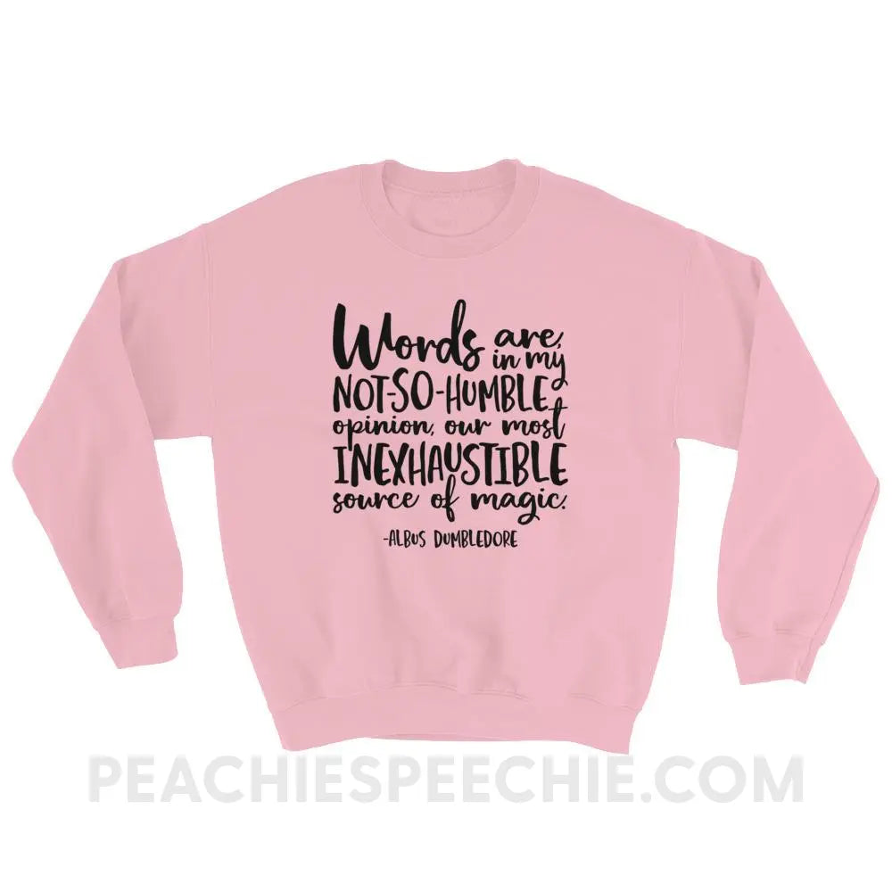 Magic Quote Classic Sweatshirt - Light Pink / S Hoodies & Sweatshirts peachiespeechie.com