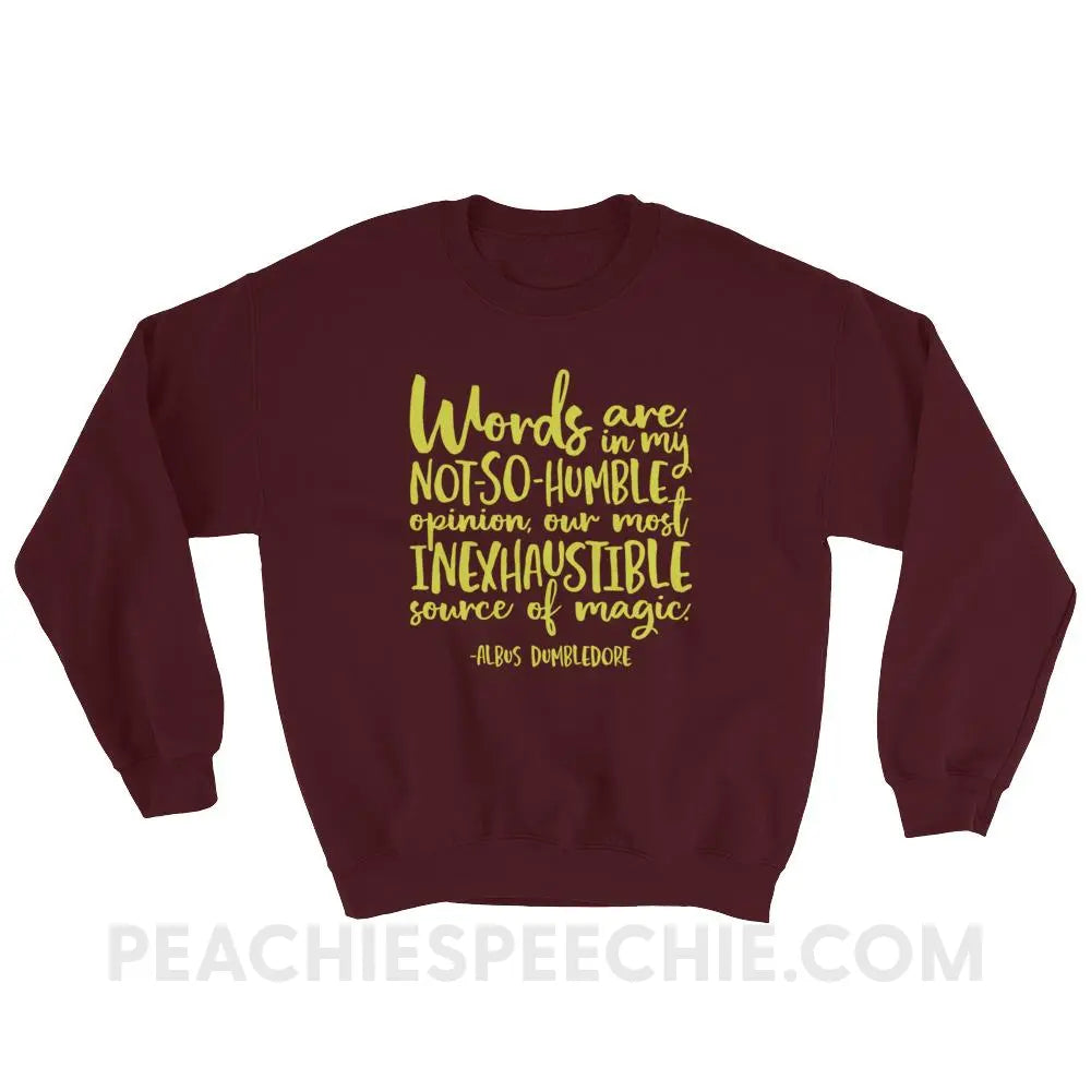 Magic Quote Classic Sweatshirt - Maroon / S Hoodies & Sweatshirts peachiespeechie.com