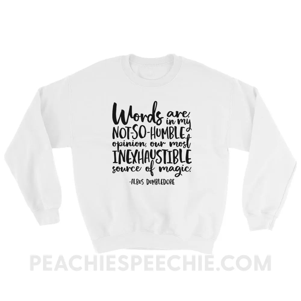 Magic Quote Classic Sweatshirt - White / S Hoodies & Sweatshirts peachiespeechie.com