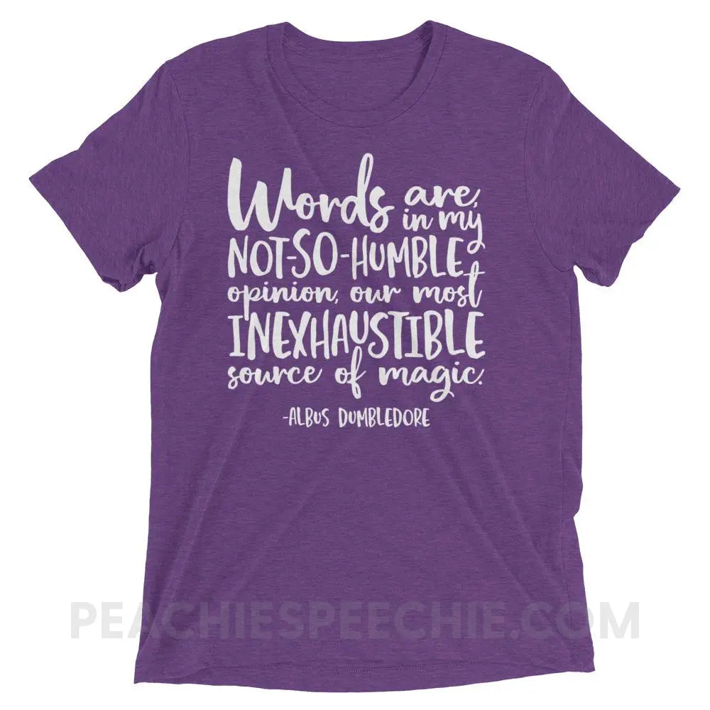 Magic Quote Tri - Blend Tee - Purple Triblend / XS - T - Shirts & Tops peachiespeechie.com